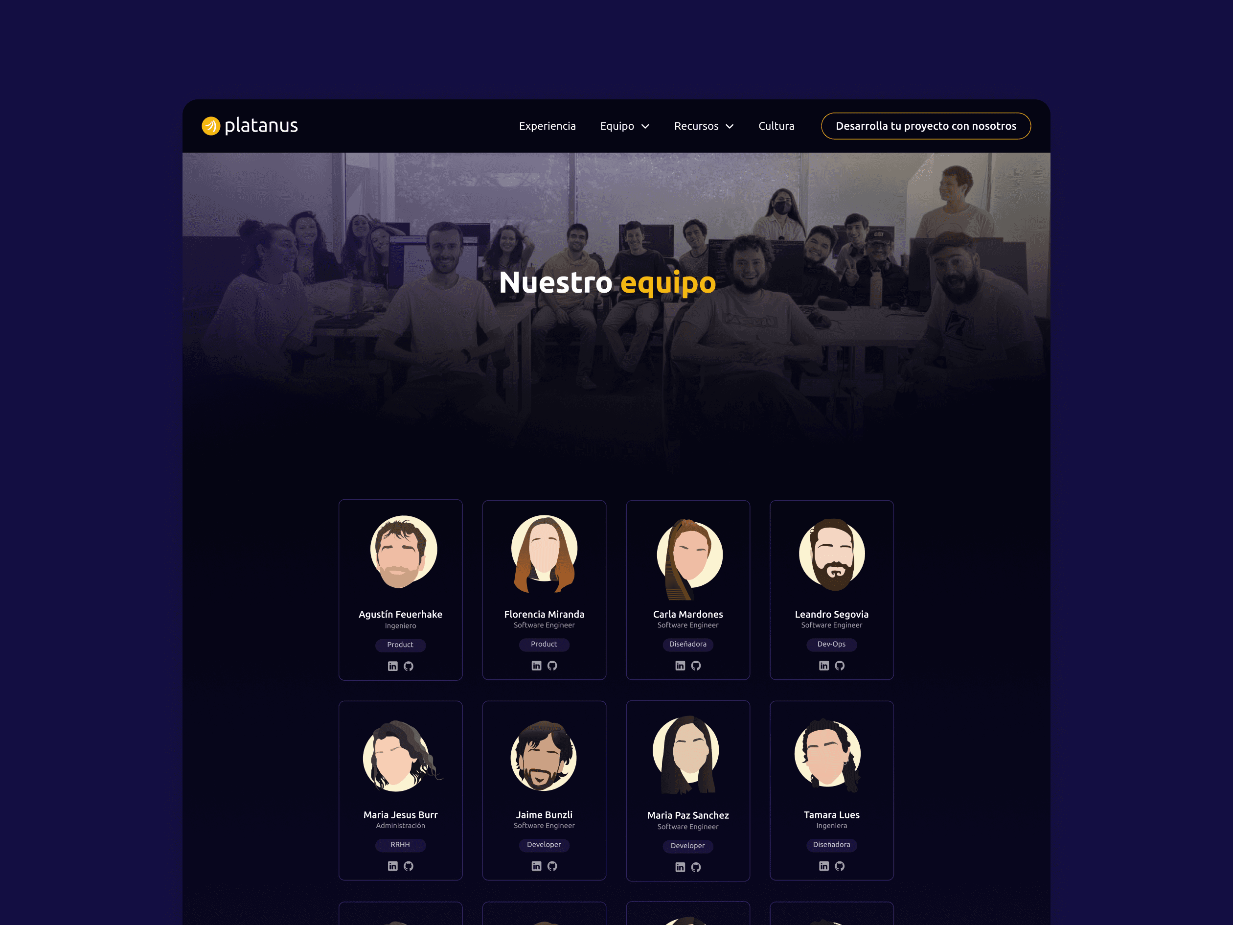 Streamlining Cliente Selection Through Strategic Filtering — Platanus' Landing Page