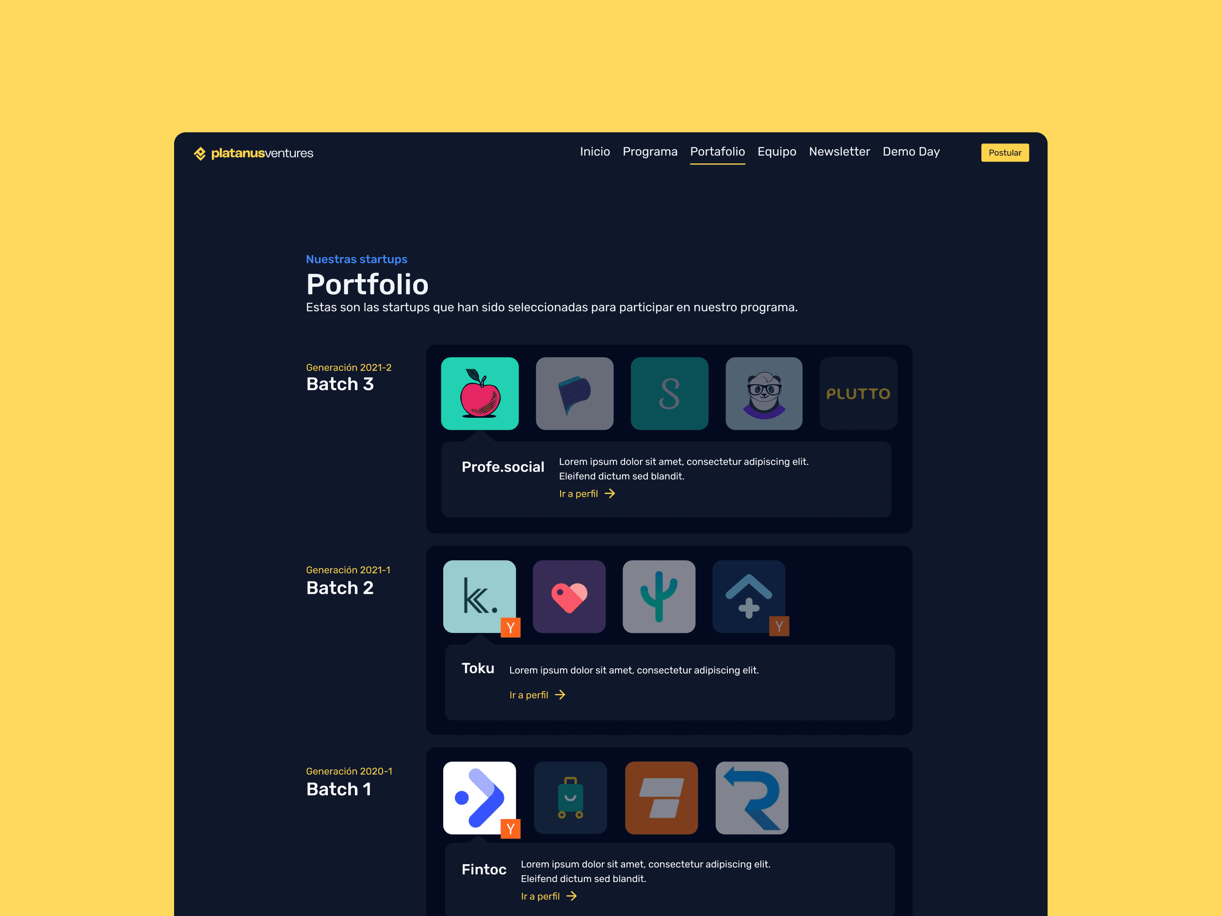 Forging Credibility & Prestige through Design — Platanus Ventures' Landing Page